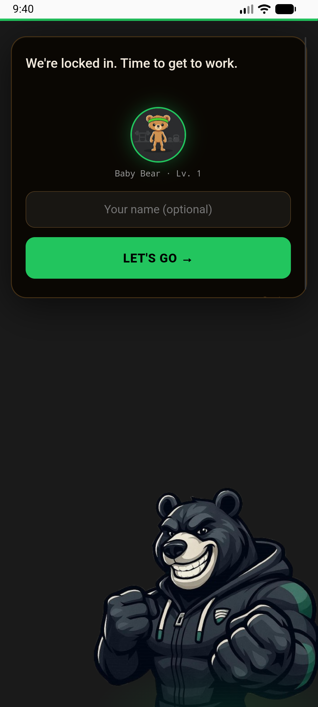Your bear, level 1